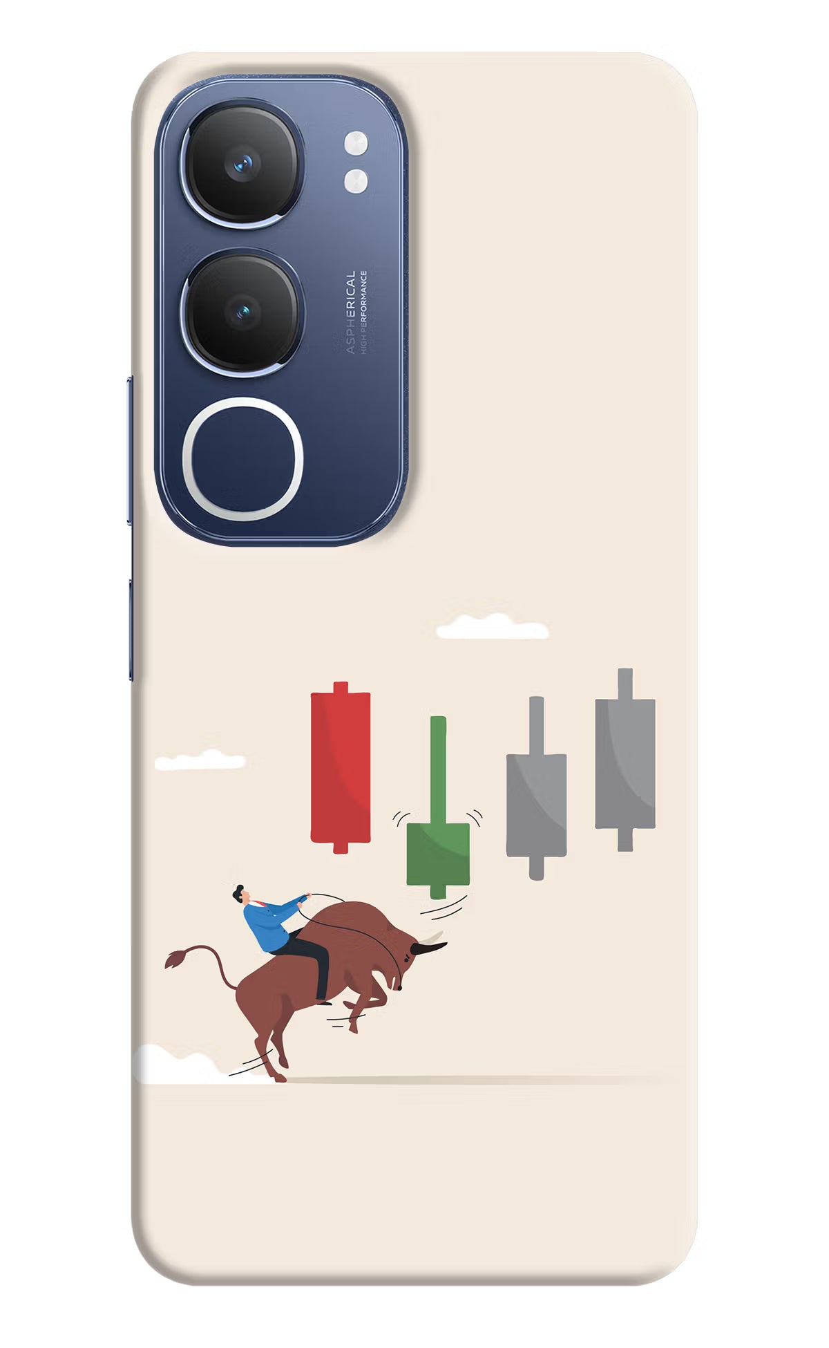 Bull Trading Momentum Vivo Y29 5G Hard Case Back Cover by Casekaro