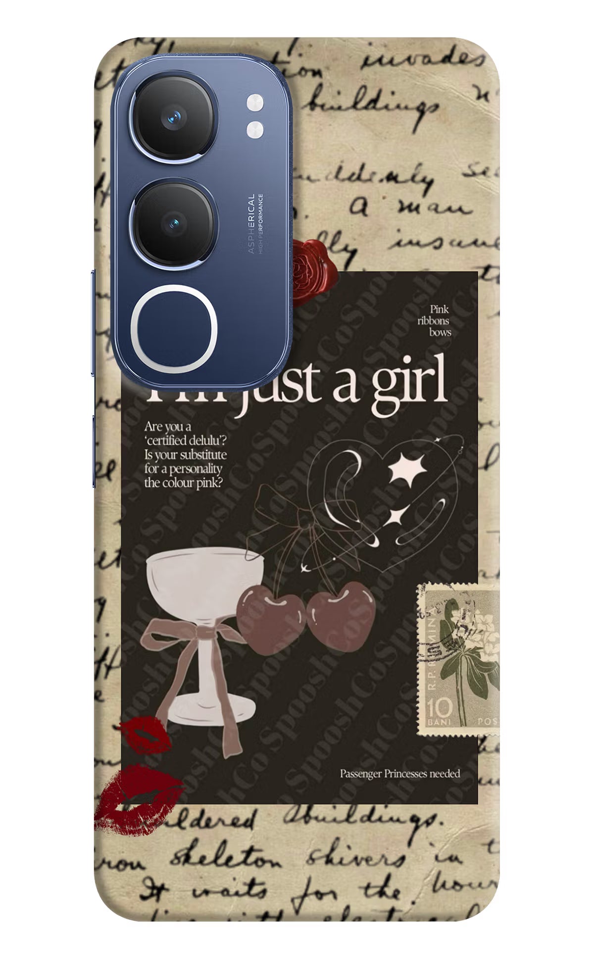I am just a girl Vivo Y29 5G Hard Case Back Cover by Casekaro