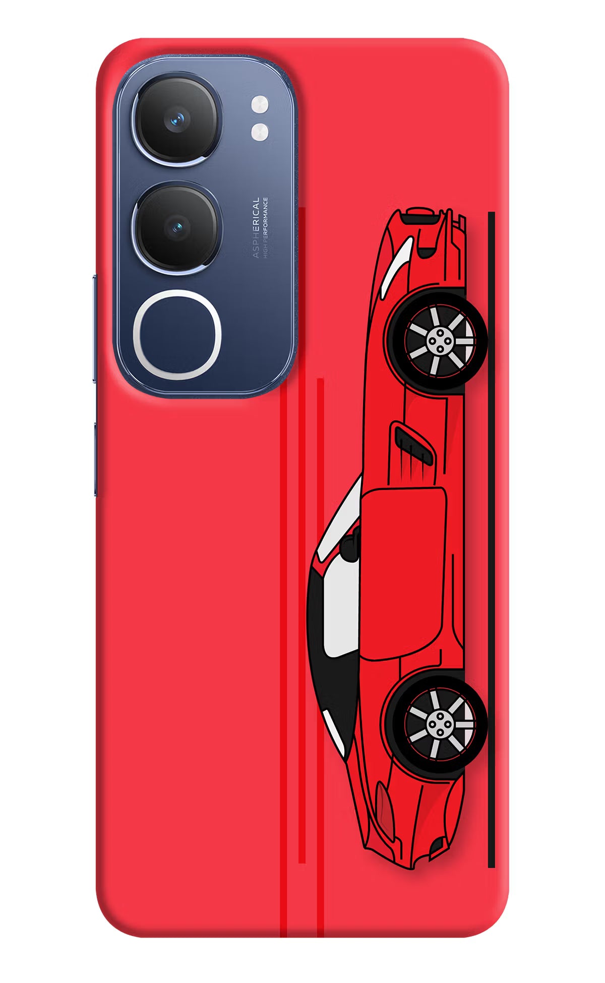 Red Velocity Vivo Y29 5G Hard Case Back Cover by Casekaro