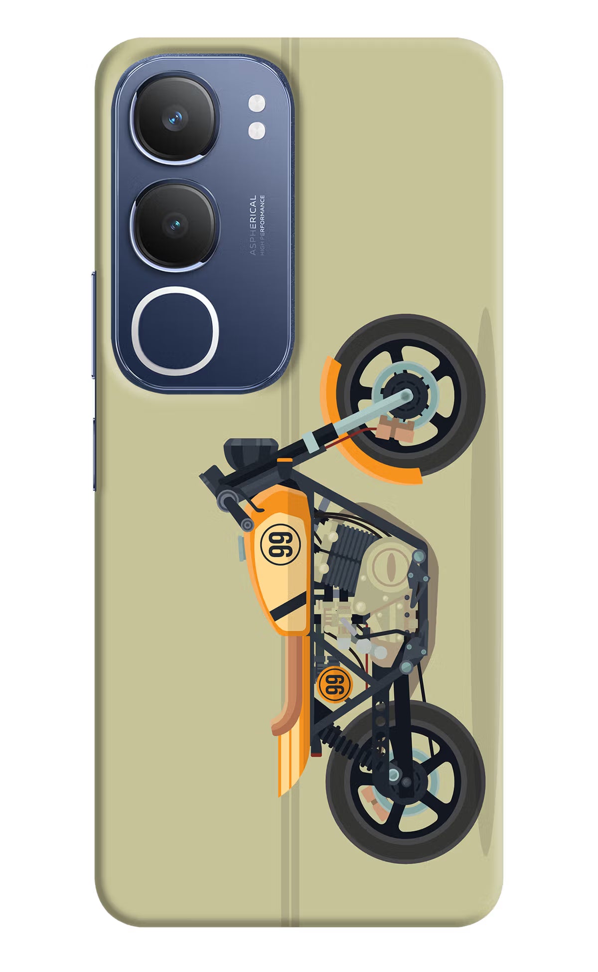 Vertical Speedster Vivo Y29 5G Hard Case Back Cover by Casekaro