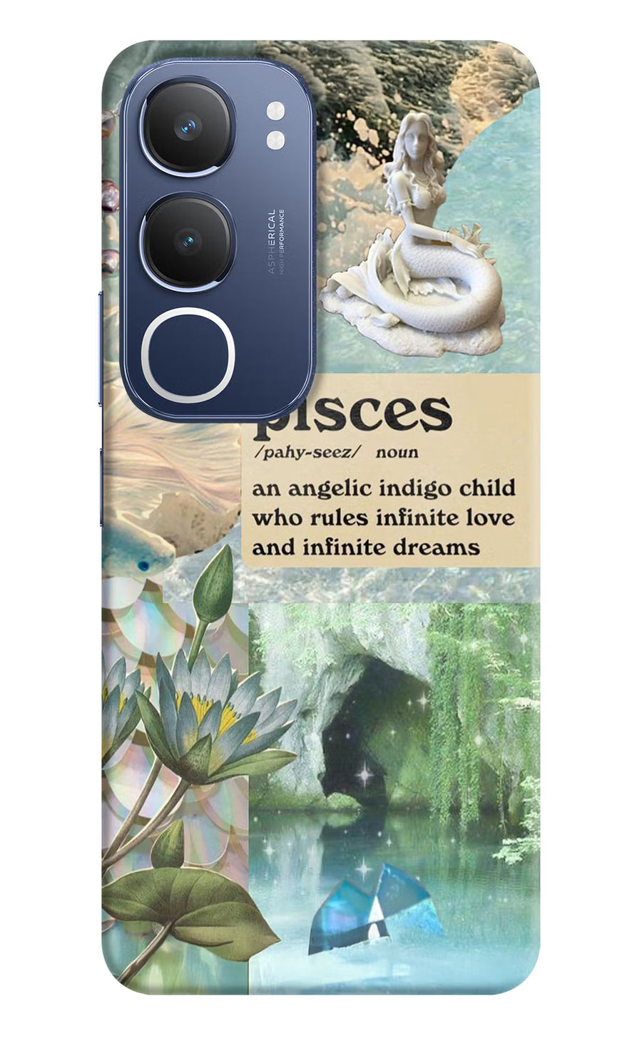 Pisces Zodiac Vivo Y29 5G Back Cover, Hard case