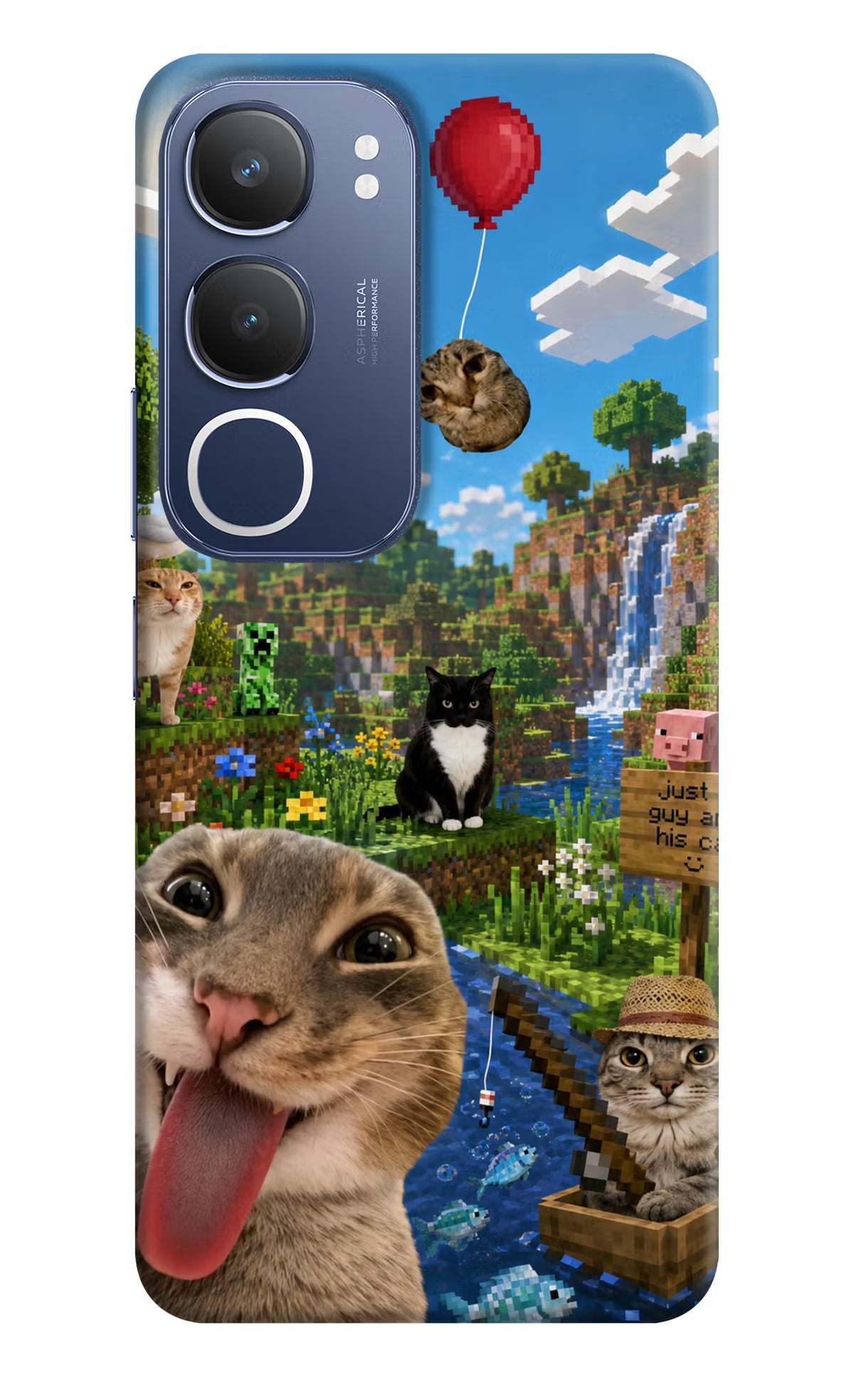 Minecraft Cat Chaos Vivo Y29 5G Hard Case Back Cover by Casekaro