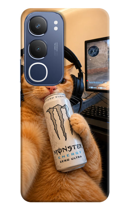 Gamer Cat Energy Vivo Y29 5G Hard Case Back Cover by Casekaro