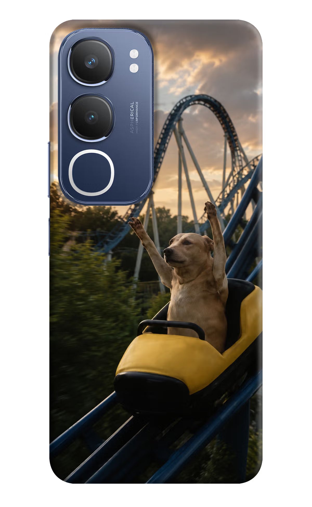Rollercoaster Dog Vivo Y29 5G Back Cover