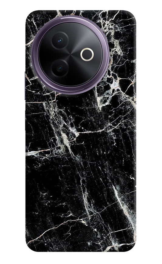 Black Marble Texture Vivo Y39 5G Hard Case Back Cover by Casekaro