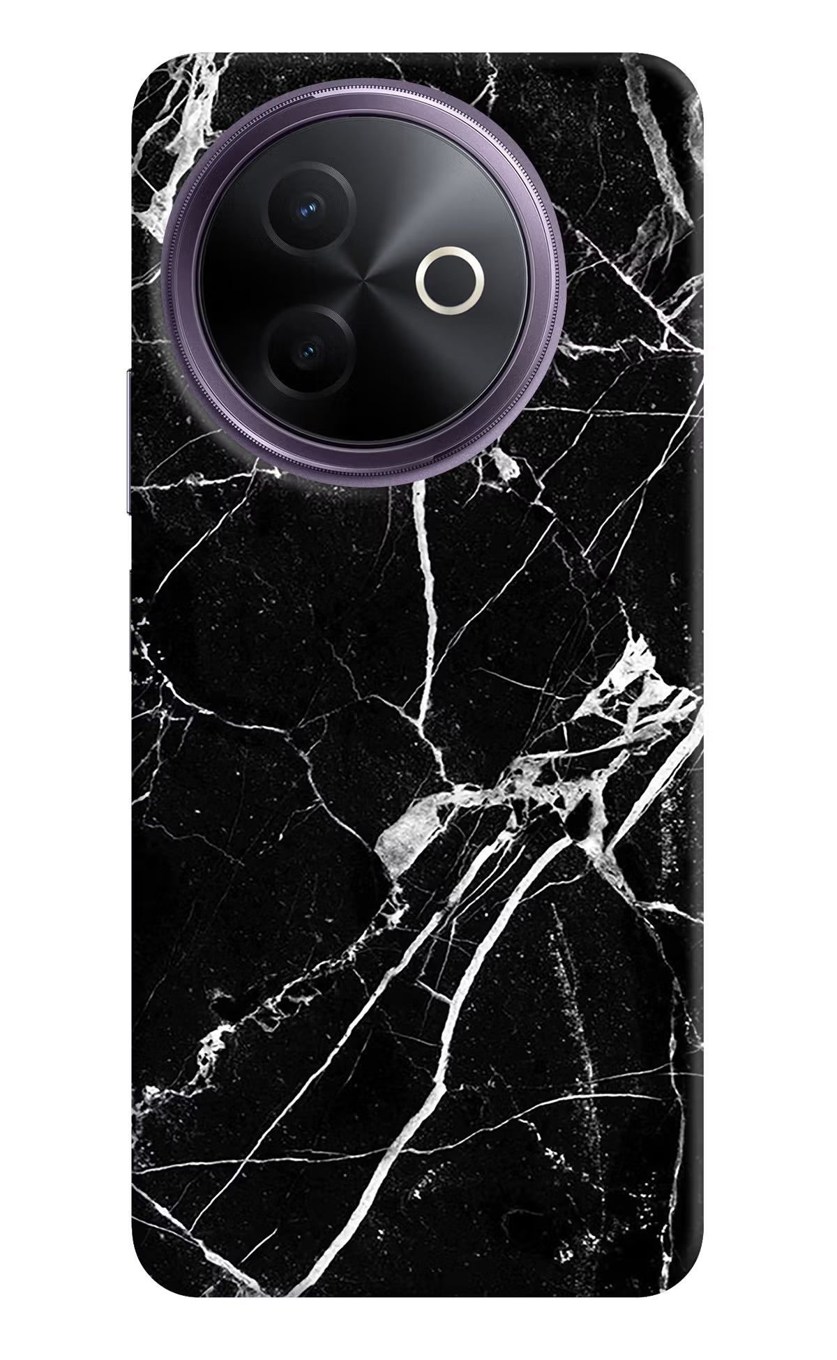 Black Marble Pattern Vivo Y39 5G Hard Case Back Cover by Casekaro