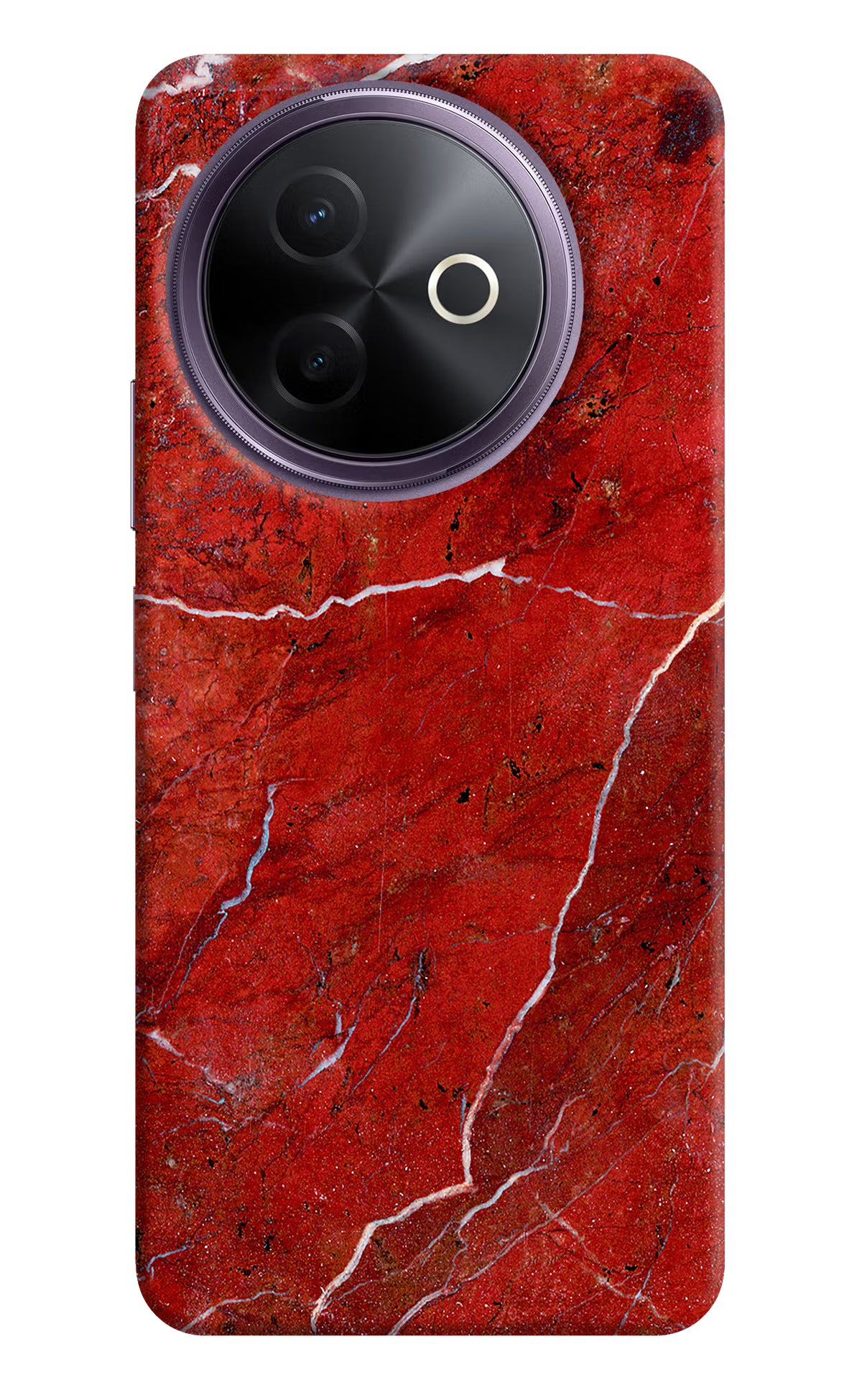 Red Marble Design Vivo Y39 5G Hard Case Back Cover by Casekaro
