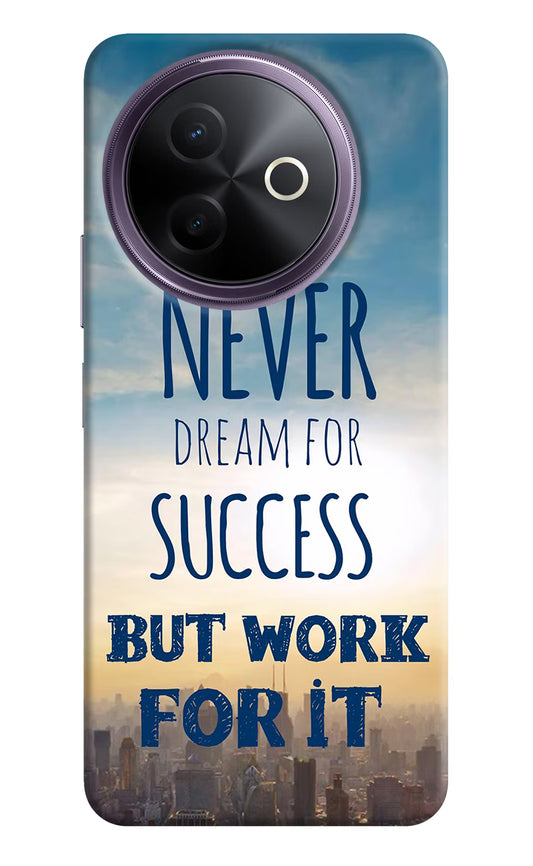 Never Dream For Success But Work For It Vivo Y39 5G Hard Case Back Cover by Casekaro