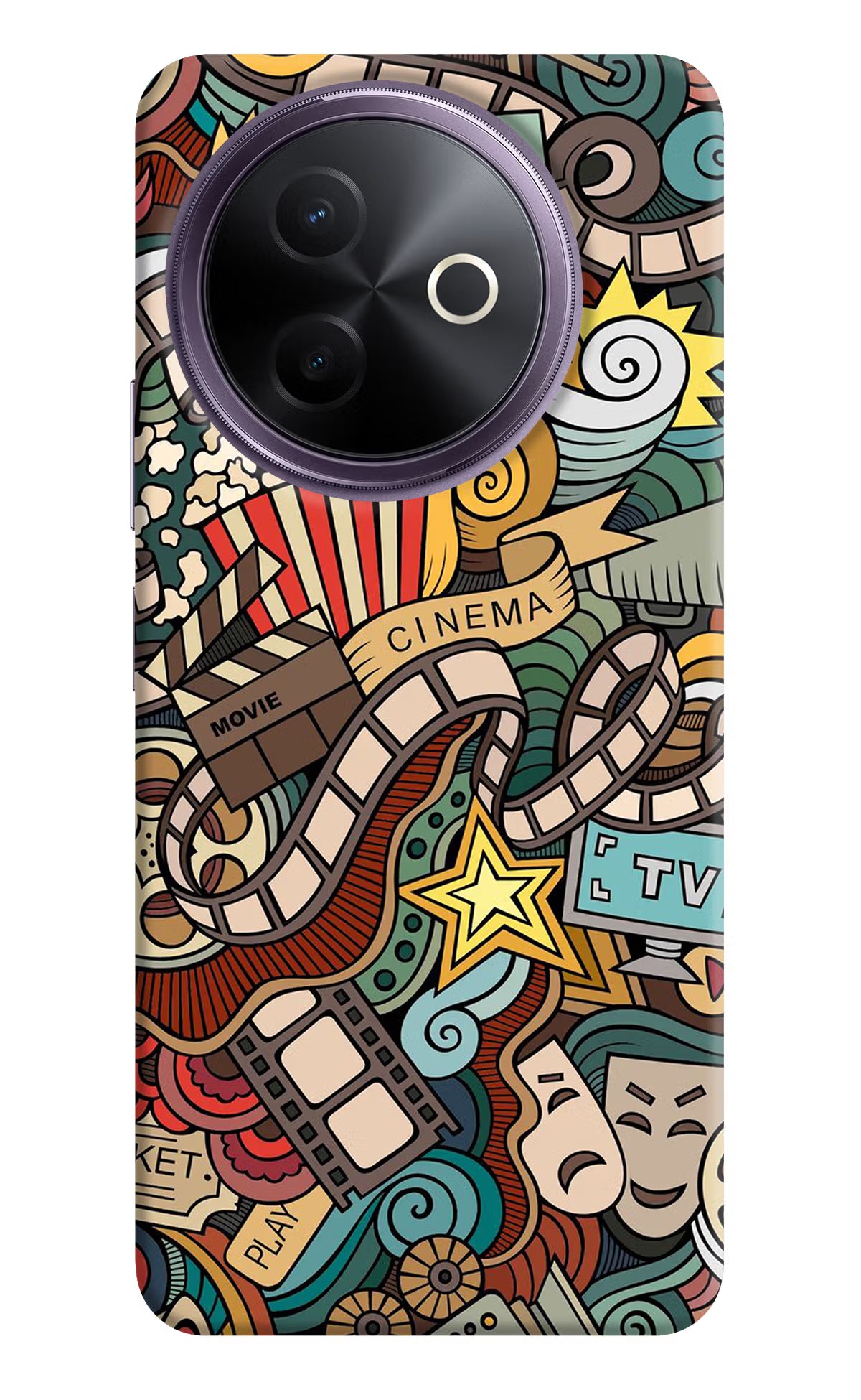 Cinema Abstract Vivo Y39 5G Hard Case Back Cover by Casekaro