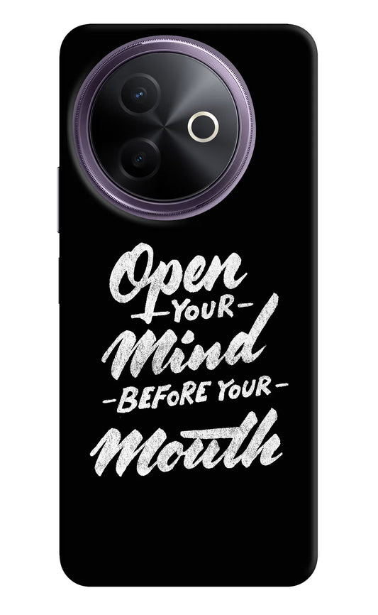 Open Your Mind Before Your Mouth Vivo Y39 5G Hard Case Back Cover by Casekaro