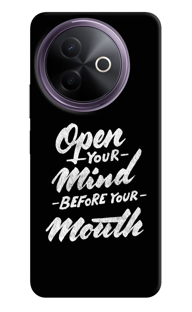 Open Your Mind Before Your Mouth Vivo Y39 5G Hard Case Back Cover by Casekaro
