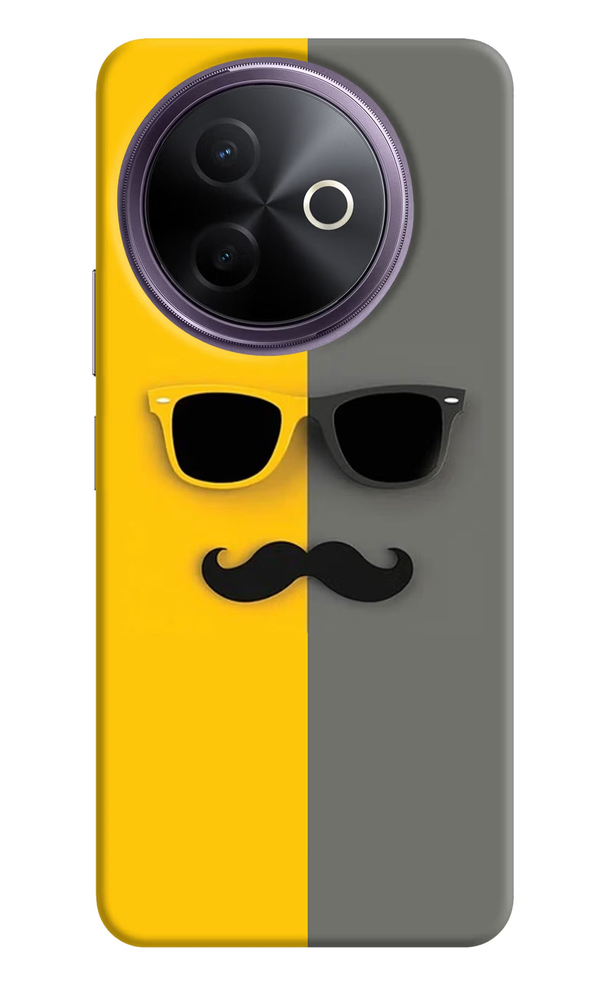 Sunglasses with Mustache Vivo Y39 5G Hard Case Back Cover by Casekaro