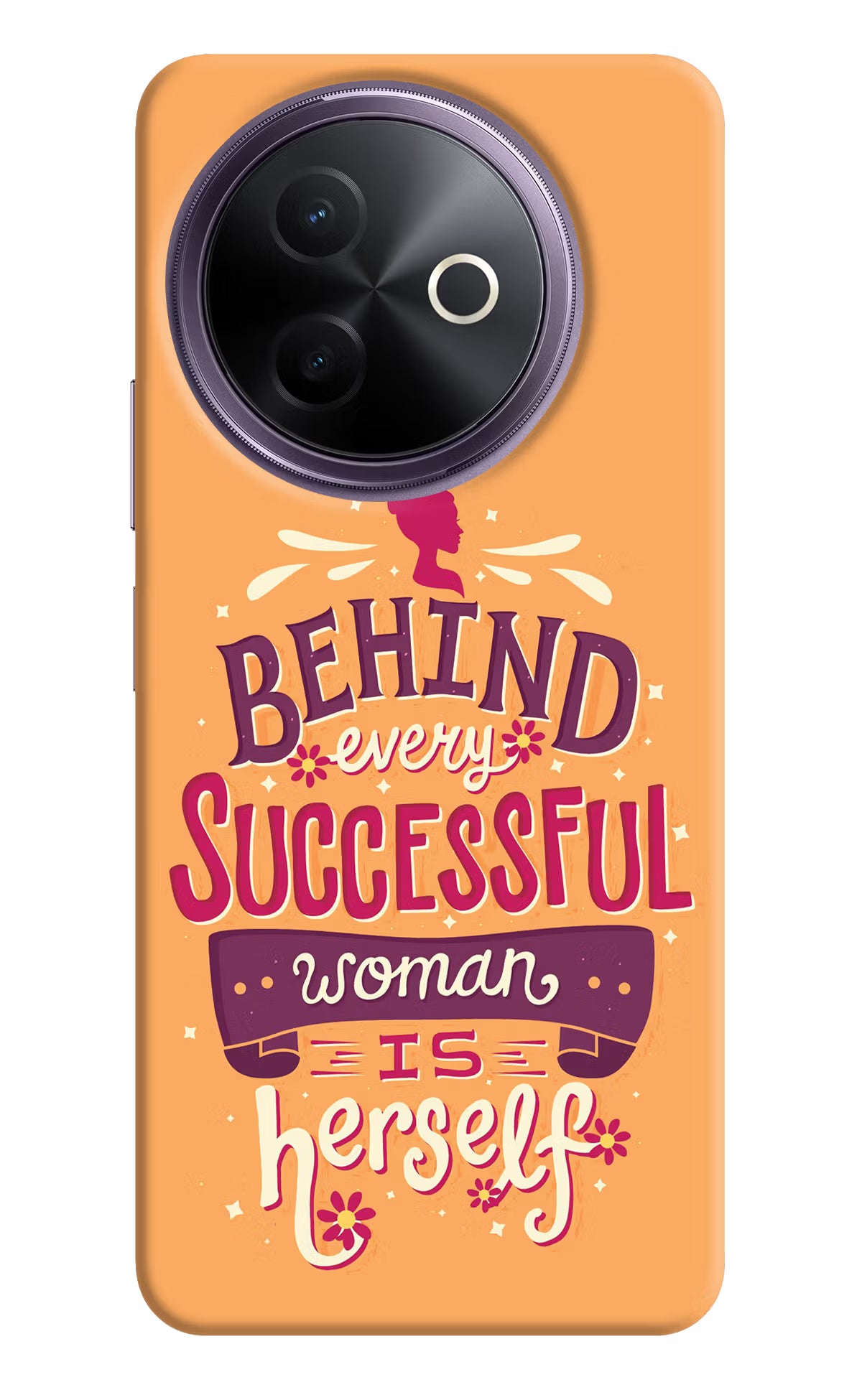Behind Every Successful Woman There Is Herself Vivo Y39 5G Hard Case Back Cover by Casekaro