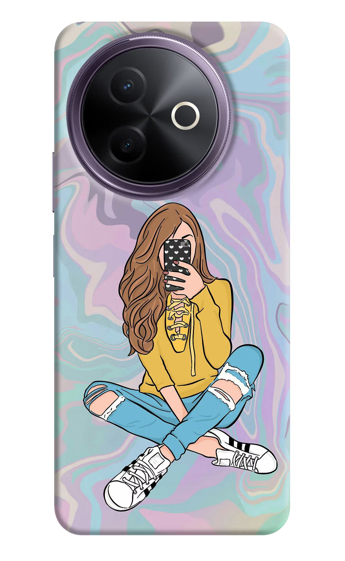 Selfie Girl Vivo Y39 5G Hard Case Back Cover by Casekaro