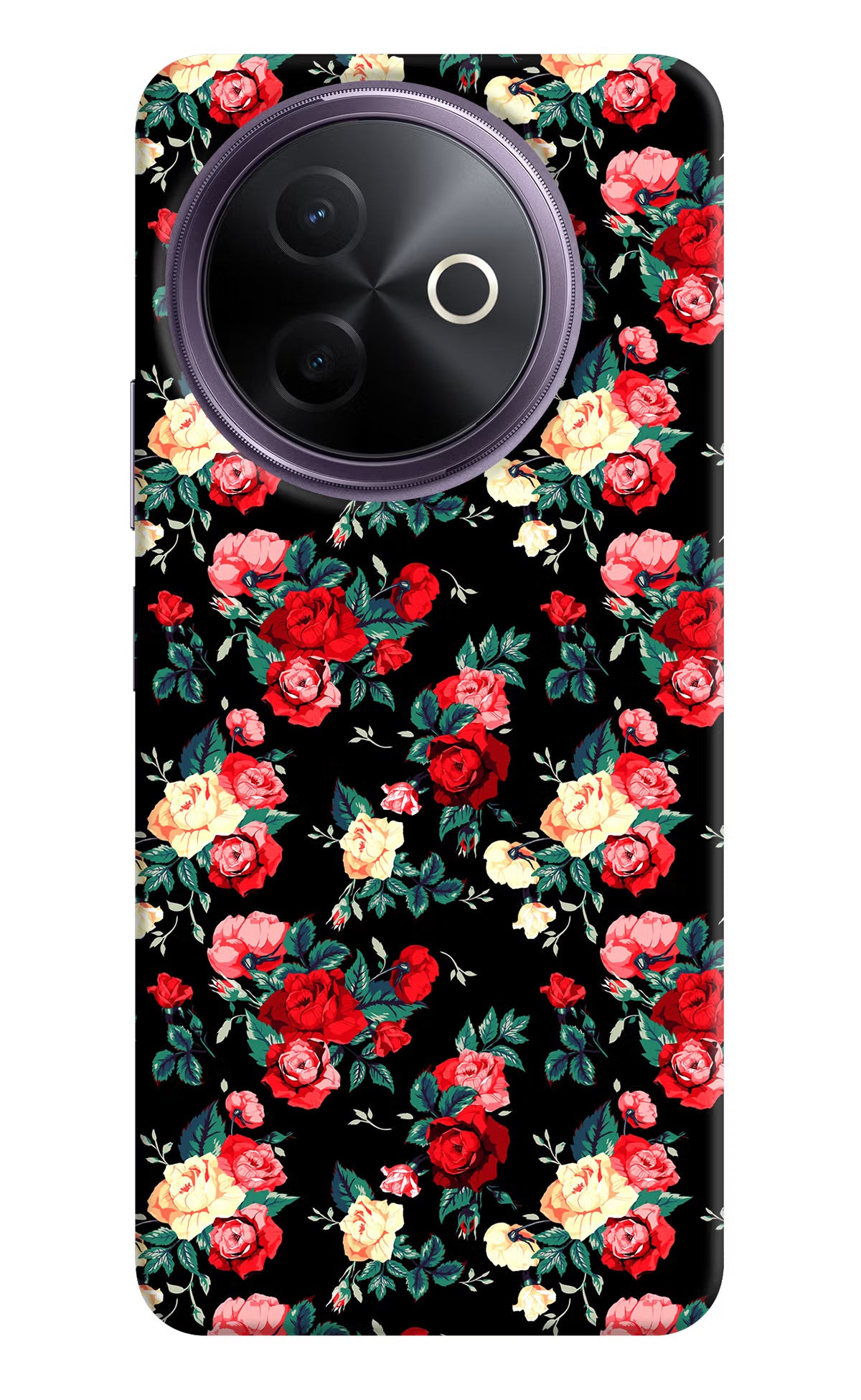 Rose Pattern Vivo Y39 5G Hard Case Back Cover by Casekaro