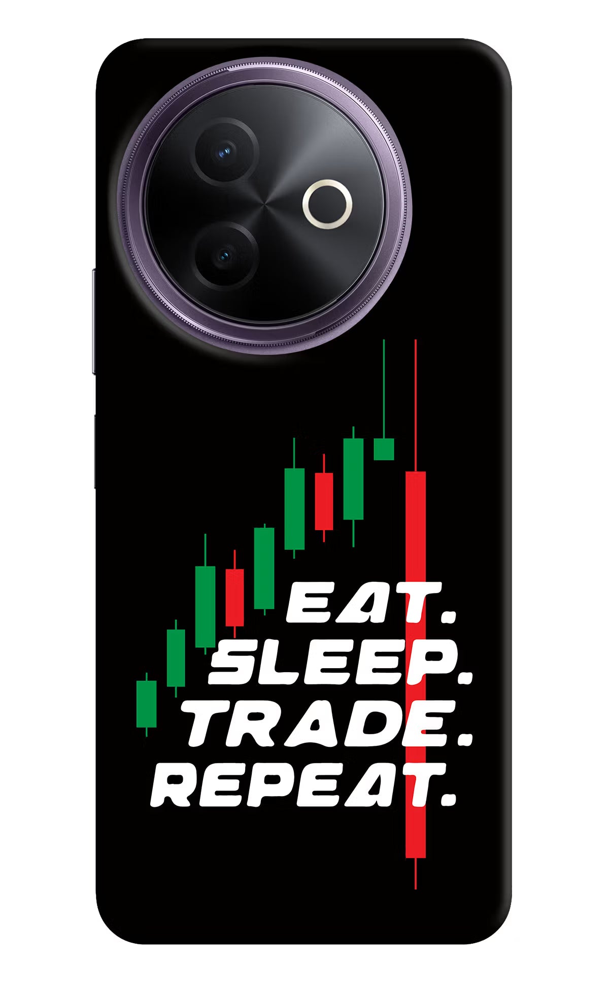 Eat Sleep Trade Repeat Vivo Y39 5G Hard Case Back Cover by Casekaro