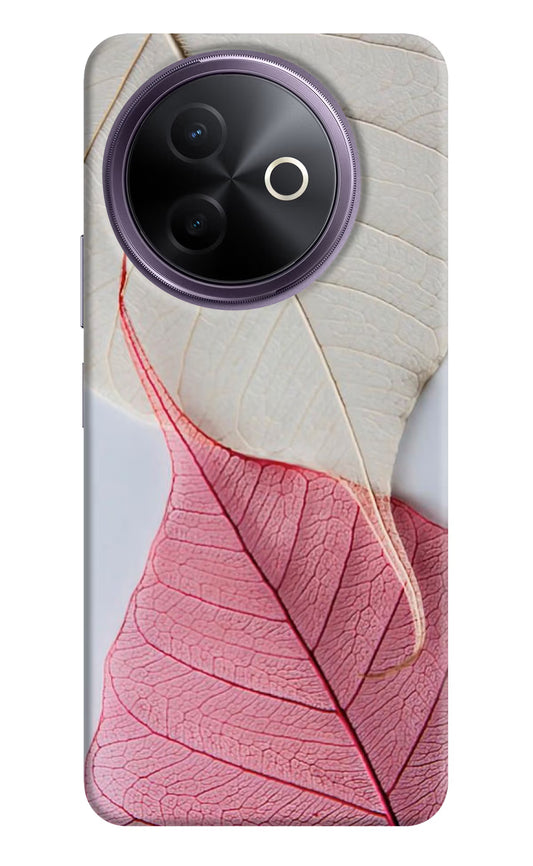 White Pink Leaf Vivo Y39 5G Hard Case Back Cover by Casekaro