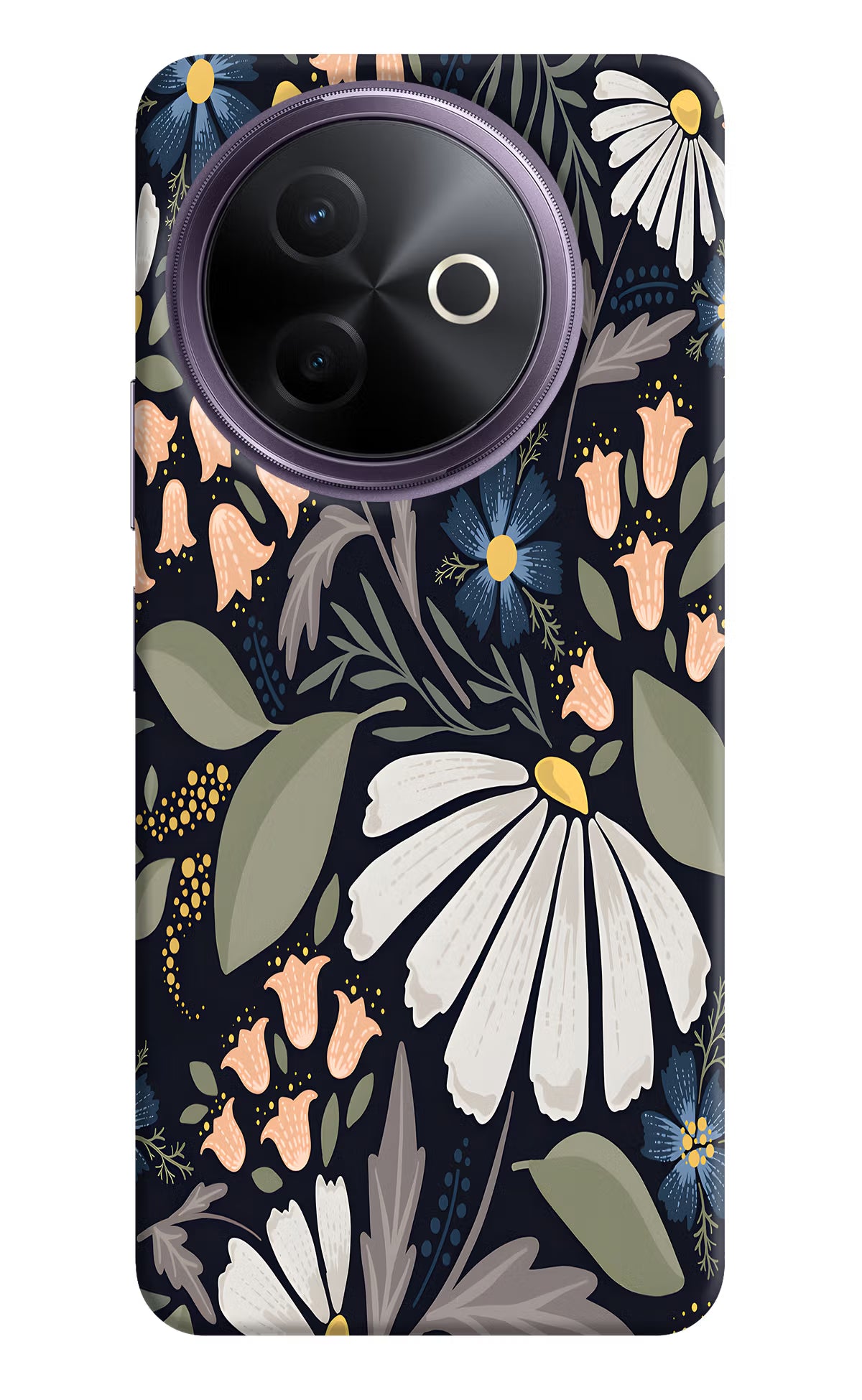 Flowers Art Vivo Y39 5G Hard Case Back Cover by Casekaro