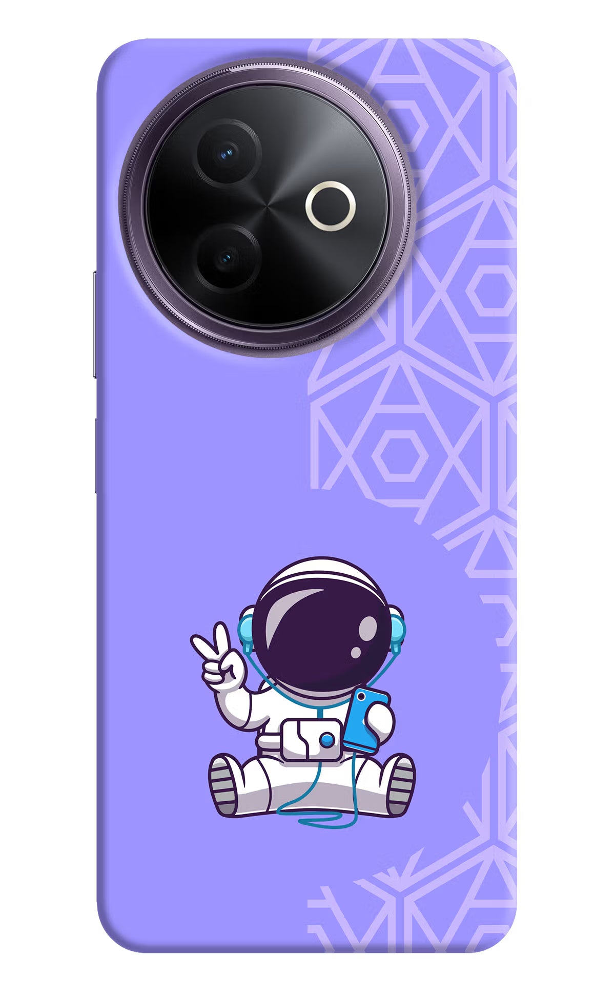 Cute Astronaut Chilling Vivo Y39 5G Hard Case Back Cover by Casekaro