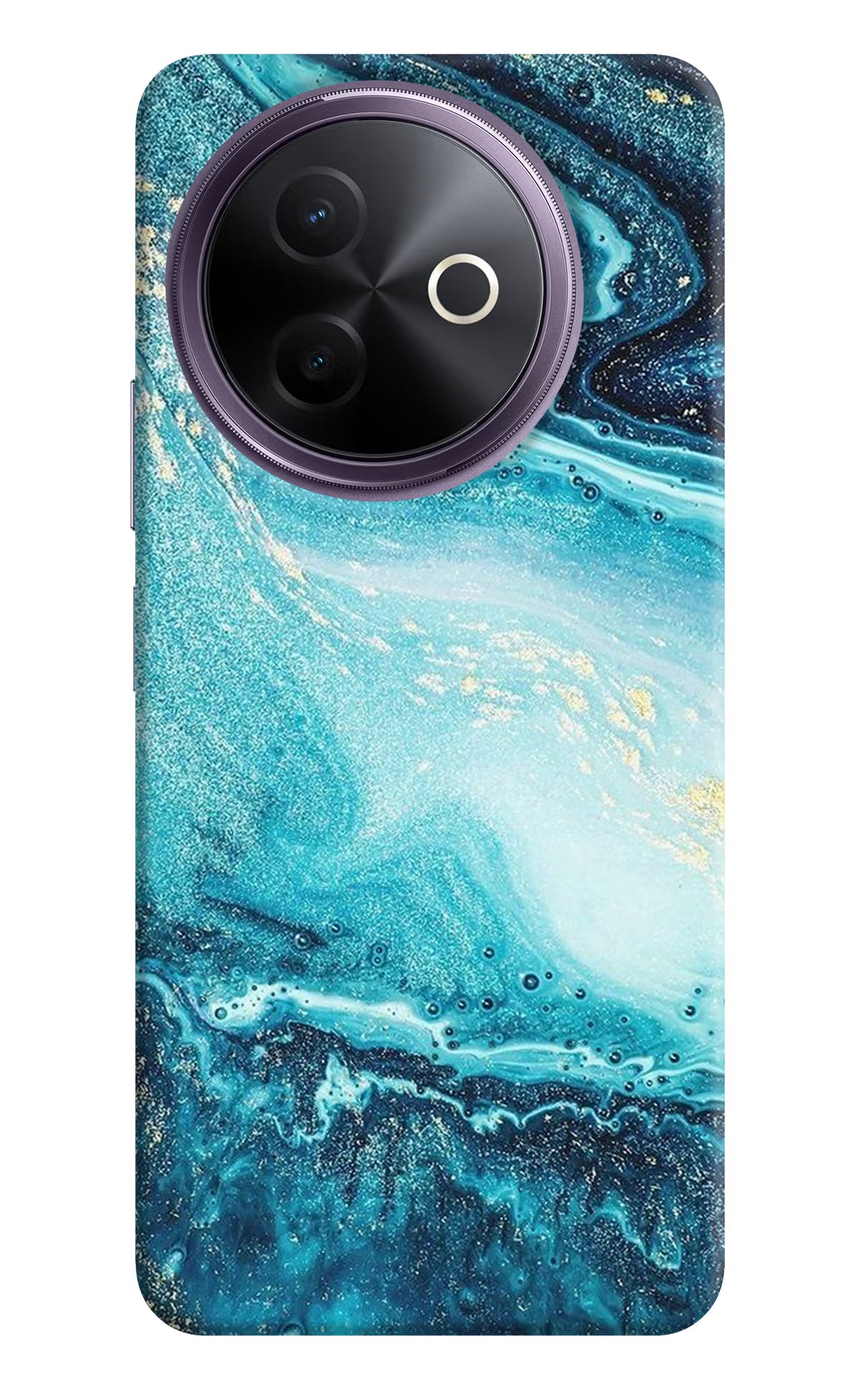 Blue Glitter Marble Vivo Y39 5G Hard Case Back Cover by Casekaro