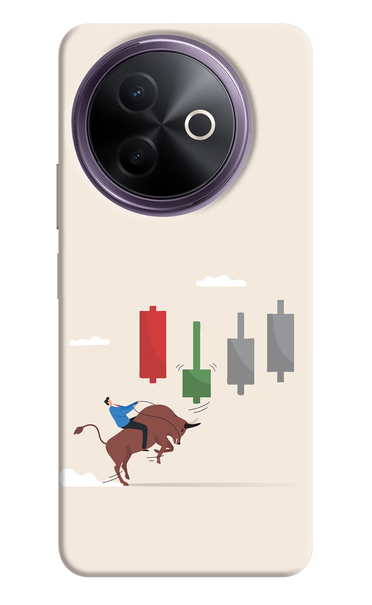 Bull Trading Momentum Vivo Y39 5G Hard Case Back Cover by Casekaro