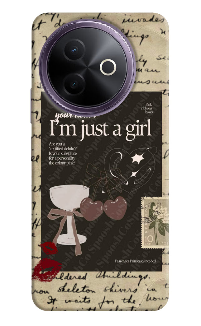I am just a girl Vivo Y39 5G Hard Case Back Cover by Casekaro