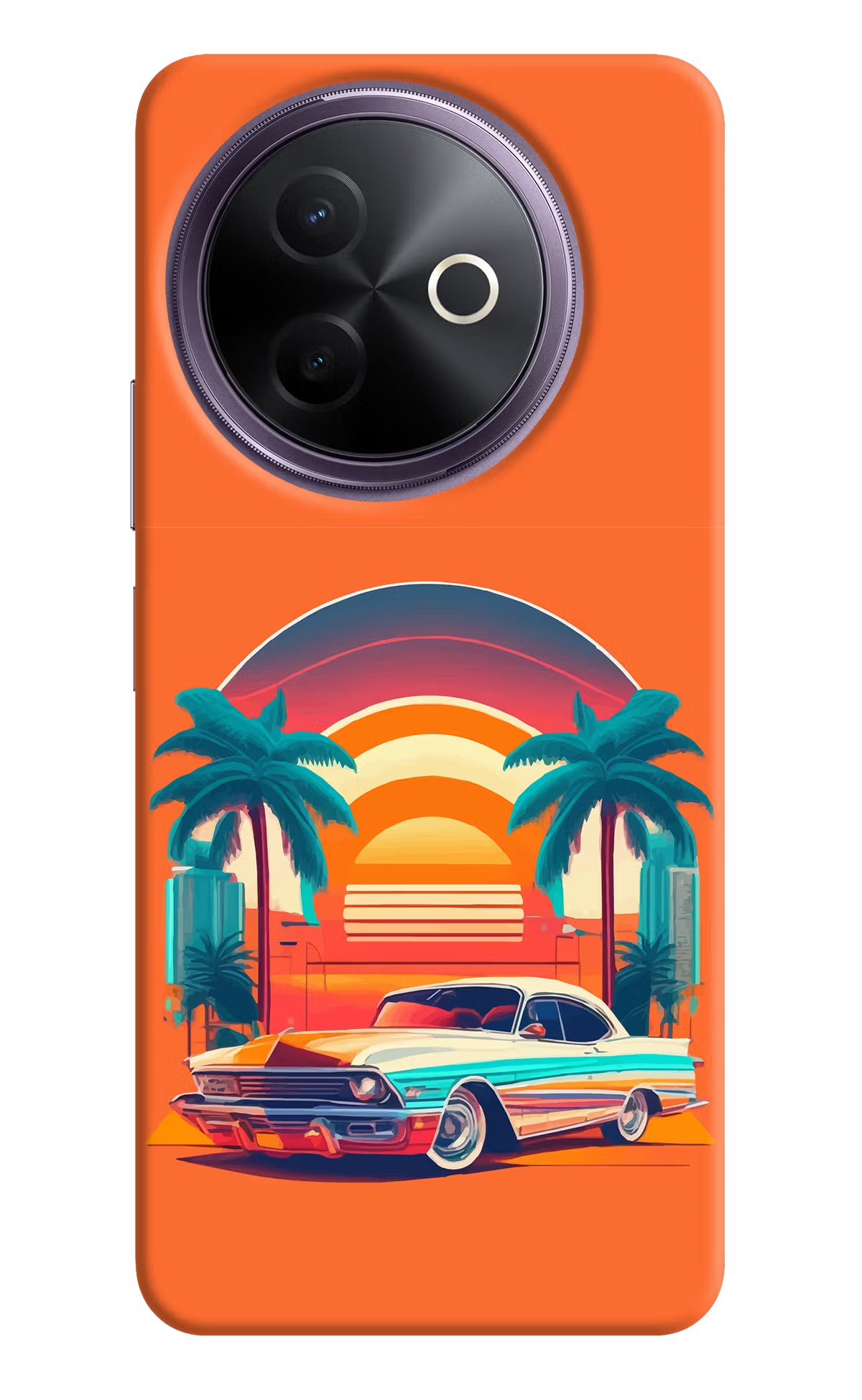 Palm Drive 80s Vivo Y39 5G Hard Case Back Cover by Casekaro