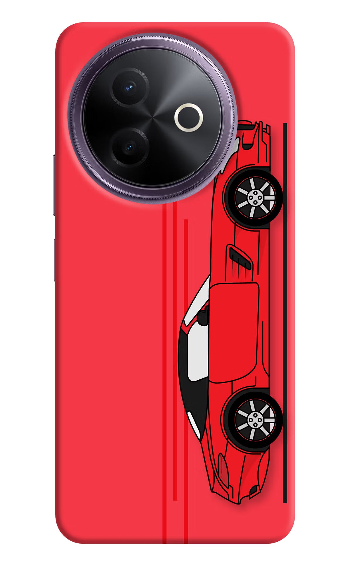Red Velocity Vivo Y39 5G Hard Case Back Cover by Casekaro