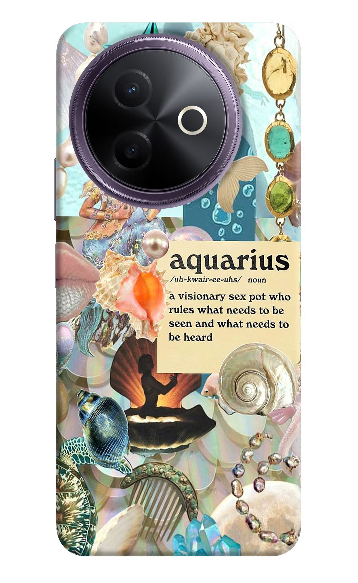 Aquarius Zodiac Vivo Y39 5G Hard Case Back Cover by Casekaro