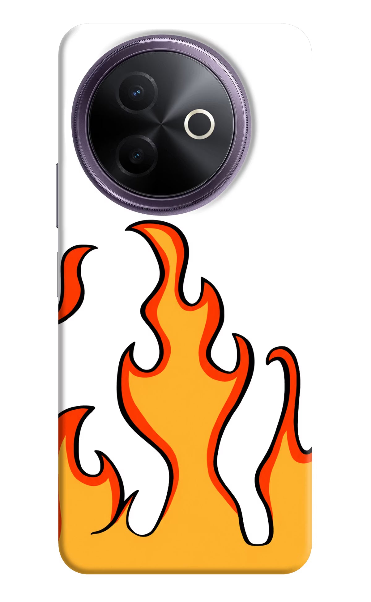 Fired Up – White Vivo Y39 5G Hard Case Back Cover by Casekaro
