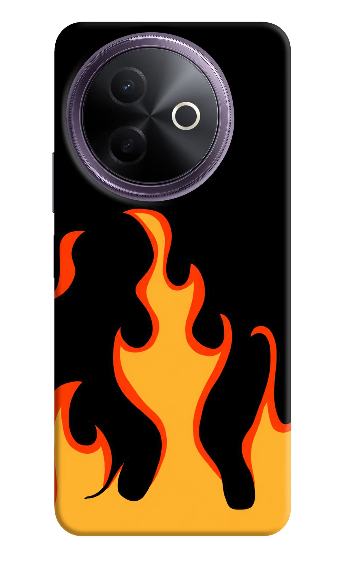 Fired Up – Black Vivo Y39 5G Hard Case Back Cover by Casekaro