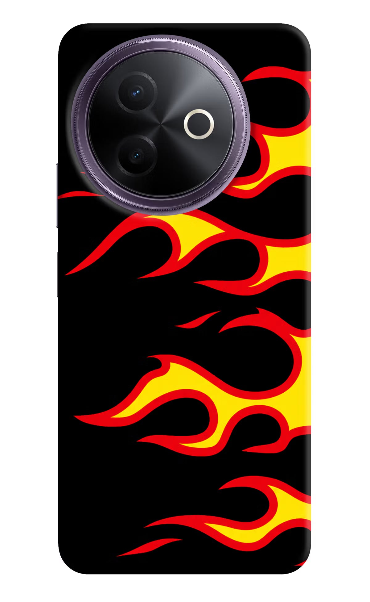 Side Sweep Flames Vivo Y39 5G Hard Case Back Cover by Casekaro