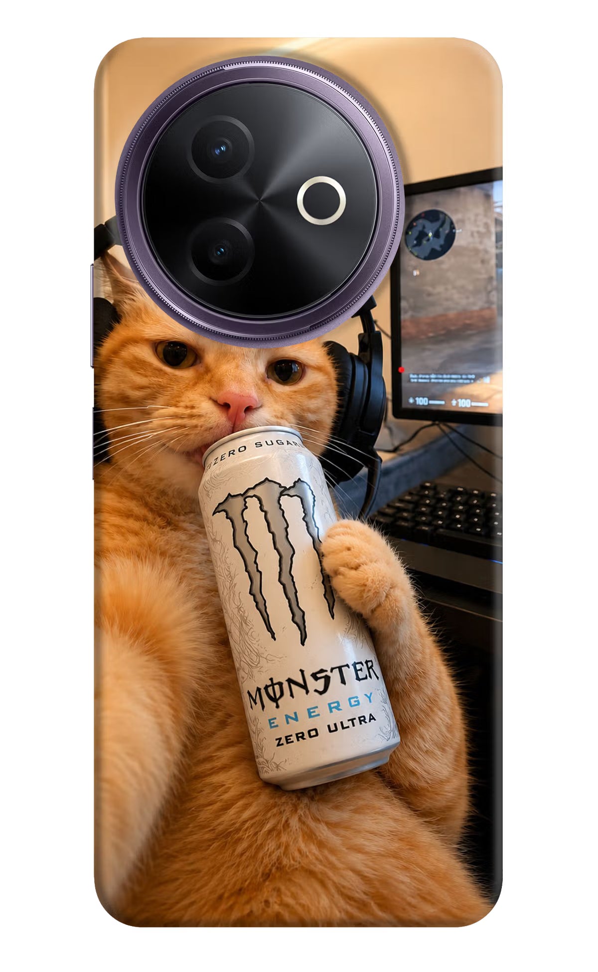 Gamer Cat Energy Vivo Y39 5G Back Cover