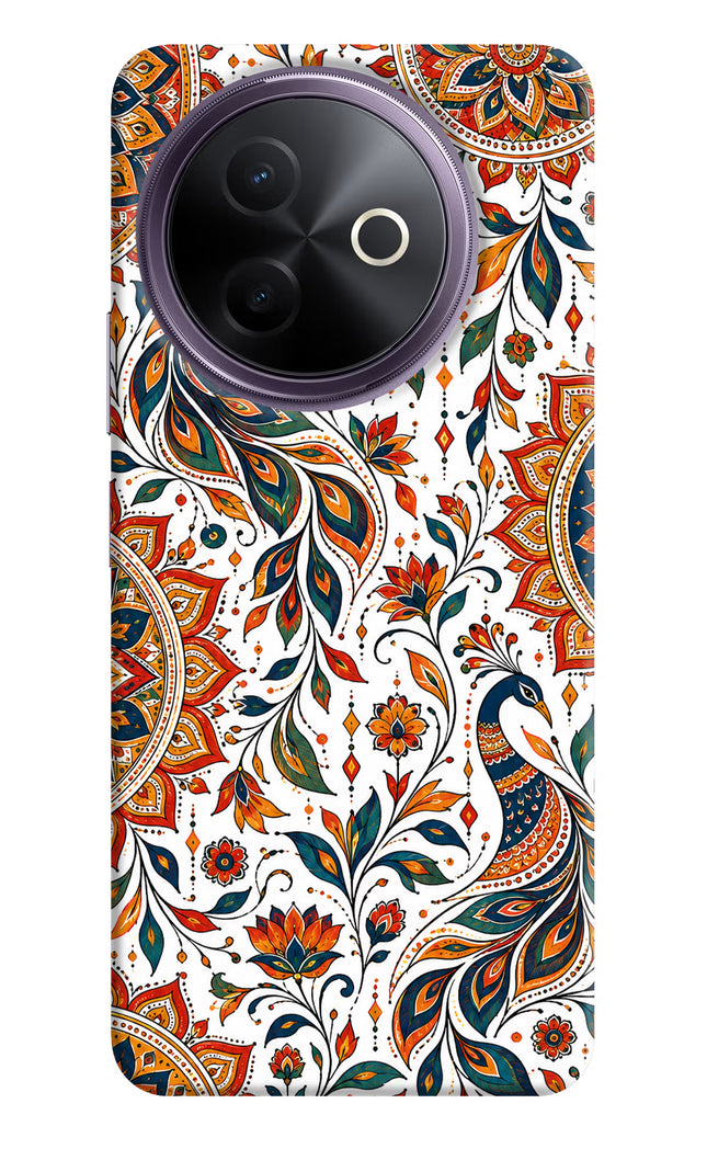 White Mayura Vivo Y39 5G Hard Case Back Cover by Casekaro