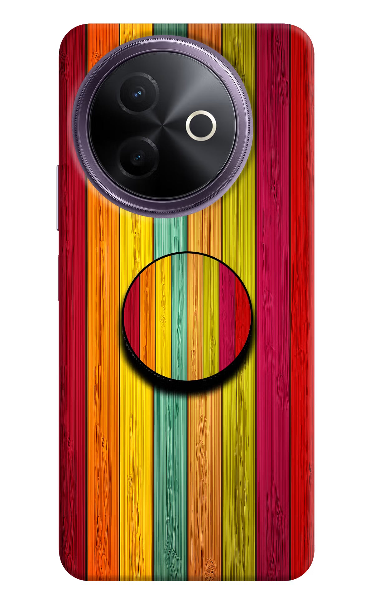 Multicolor Wooden Vivo Y39 5G Pop Case by Casekaro