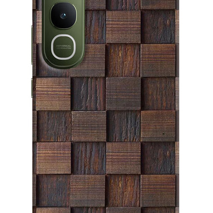 Wooden Cube Design Vivo Y400 5G Hard Case Back Cover by Casekaro