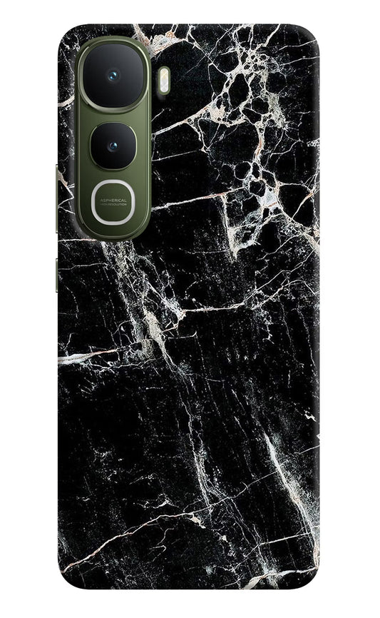 Black Marble Texture Vivo Y400 5G Hard Case Back Cover by Casekaro