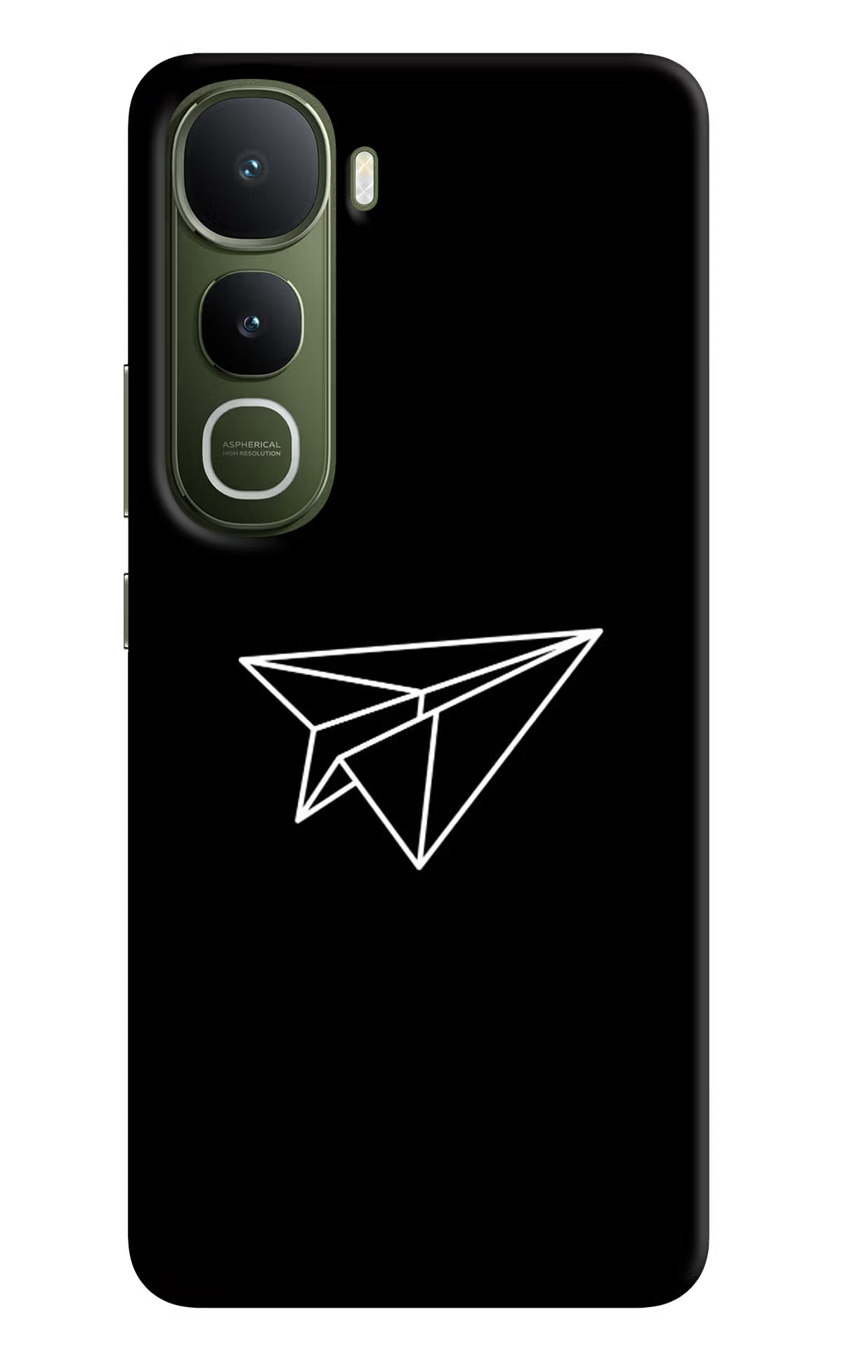 Paper Plane White Vivo Y400 5G Hard Case Back Cover by Casekaro