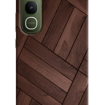 Wooden Texture Design Vivo Y400 5G Hard Case Back Cover by Casekaro