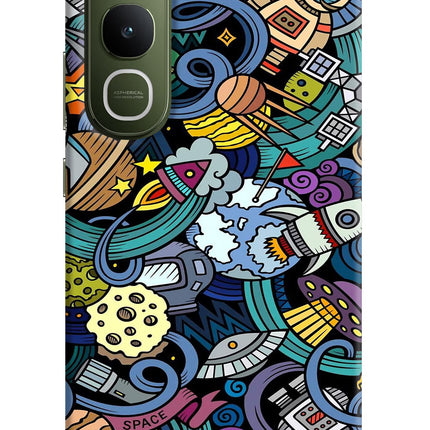 Space Abstract Vivo Y400 5G Hard Case Back Cover by Casekaro