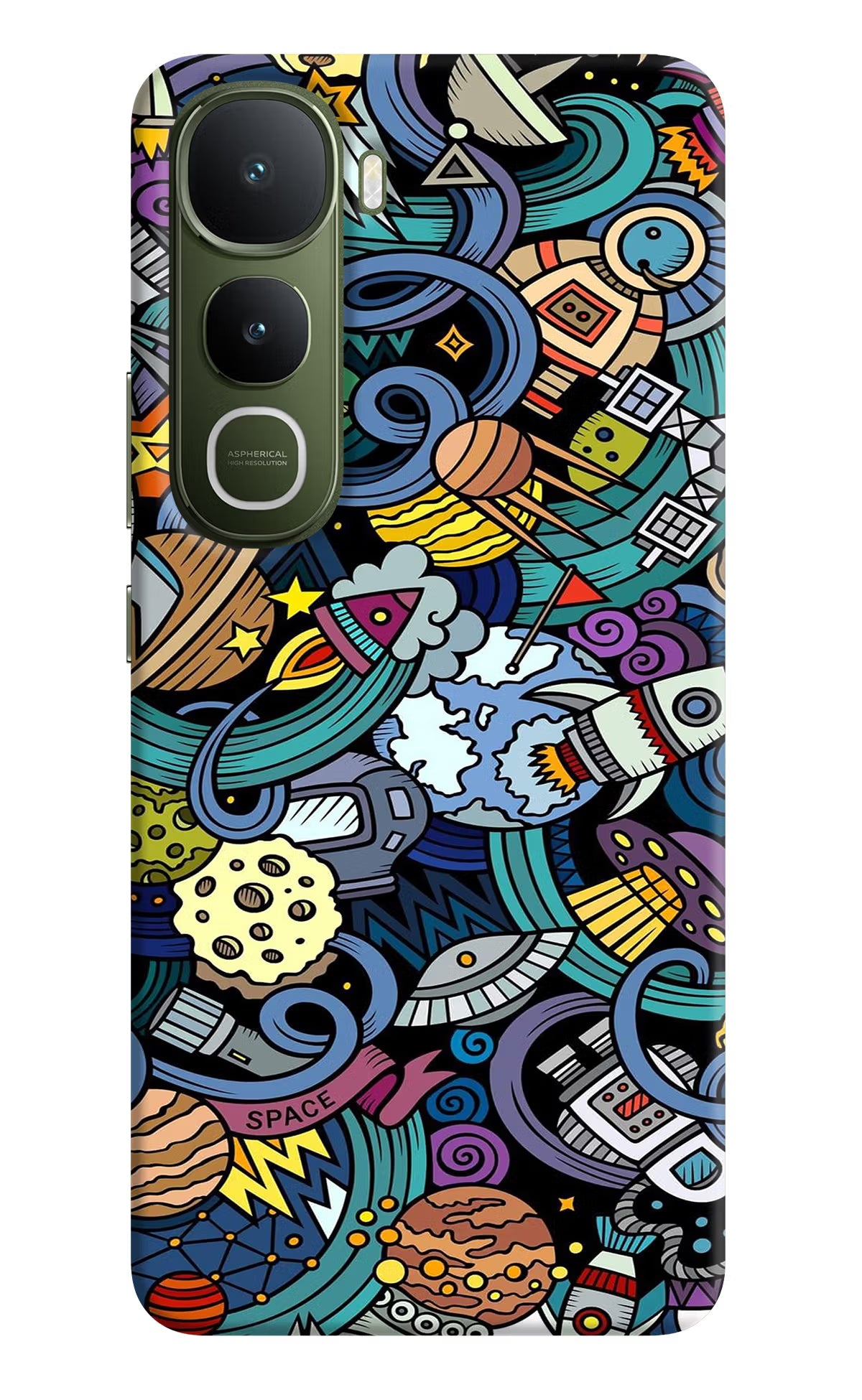 Space Abstract Vivo Y400 5G Hard Case Back Cover by Casekaro