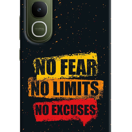 No Fear No Limits No Excuse Vivo Y400 5G Hard Case Back Cover by Casekaro