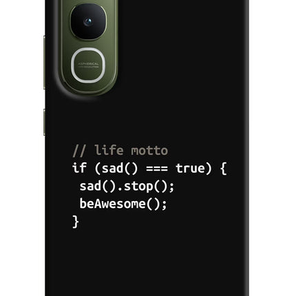 Life Motto Code Vivo Y400 5G Hard Case Back Cover by Casekaro