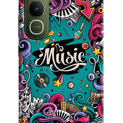 Music Graffiti Vivo Y400 5G Hard Case Back Cover by Casekaro
