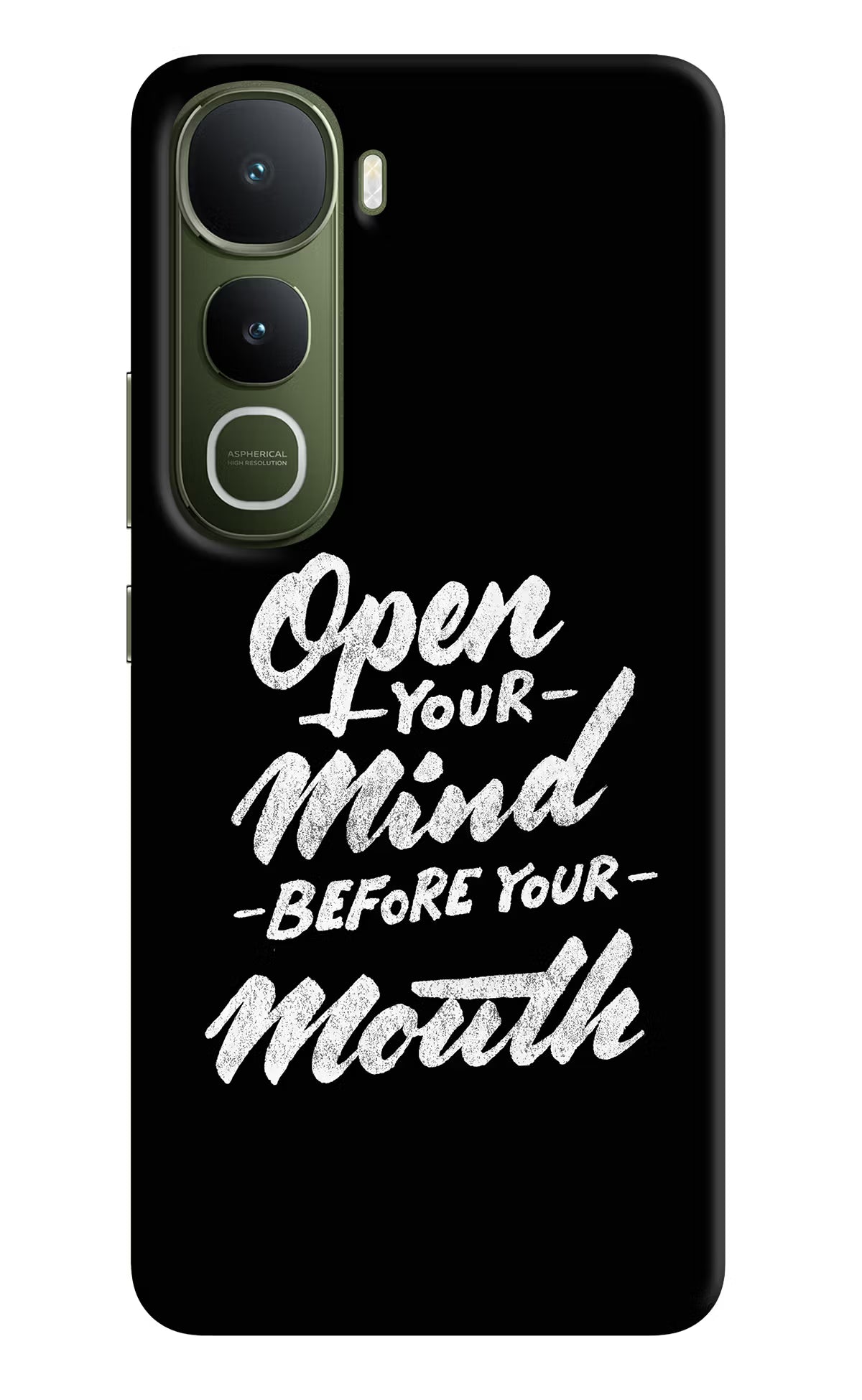 Open Your Mind Before Your Mouth Vivo Y400 5G Hard Case Back Cover by Casekaro