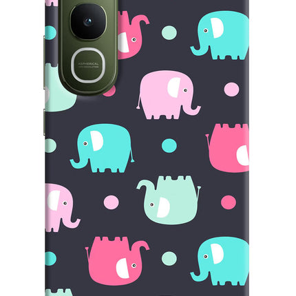 Elephants Vivo Y400 5G Hard Case Back Cover by Casekaro