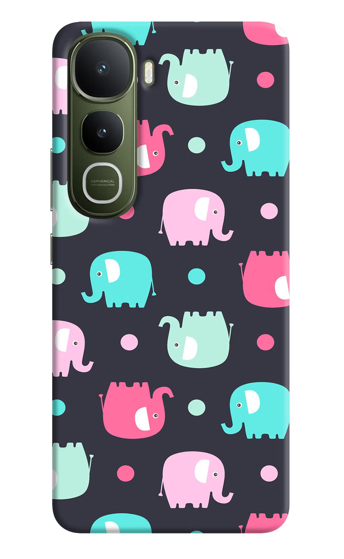 Elephants Vivo Y400 5G Hard Case Back Cover by Casekaro
