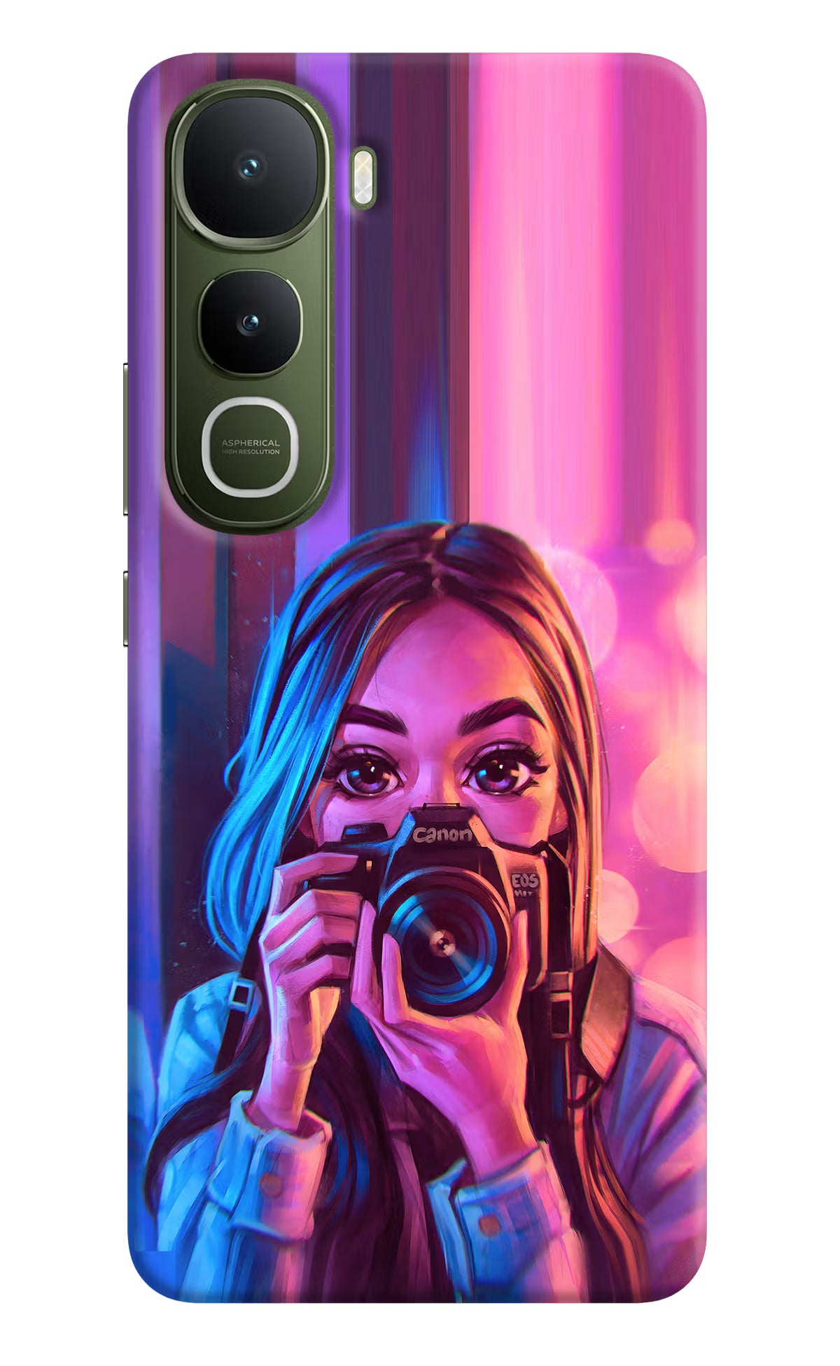 Girl Photographer Vivo Y400 5G Hard Case Back Cover by Casekaro