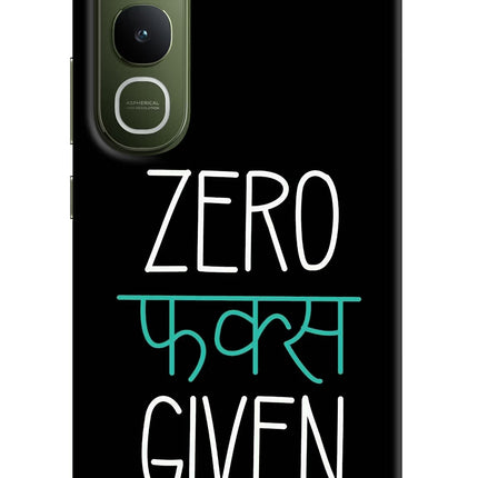 Zero Fucks Given Vivo Y400 5G Hard Case Back Cover by Casekaro