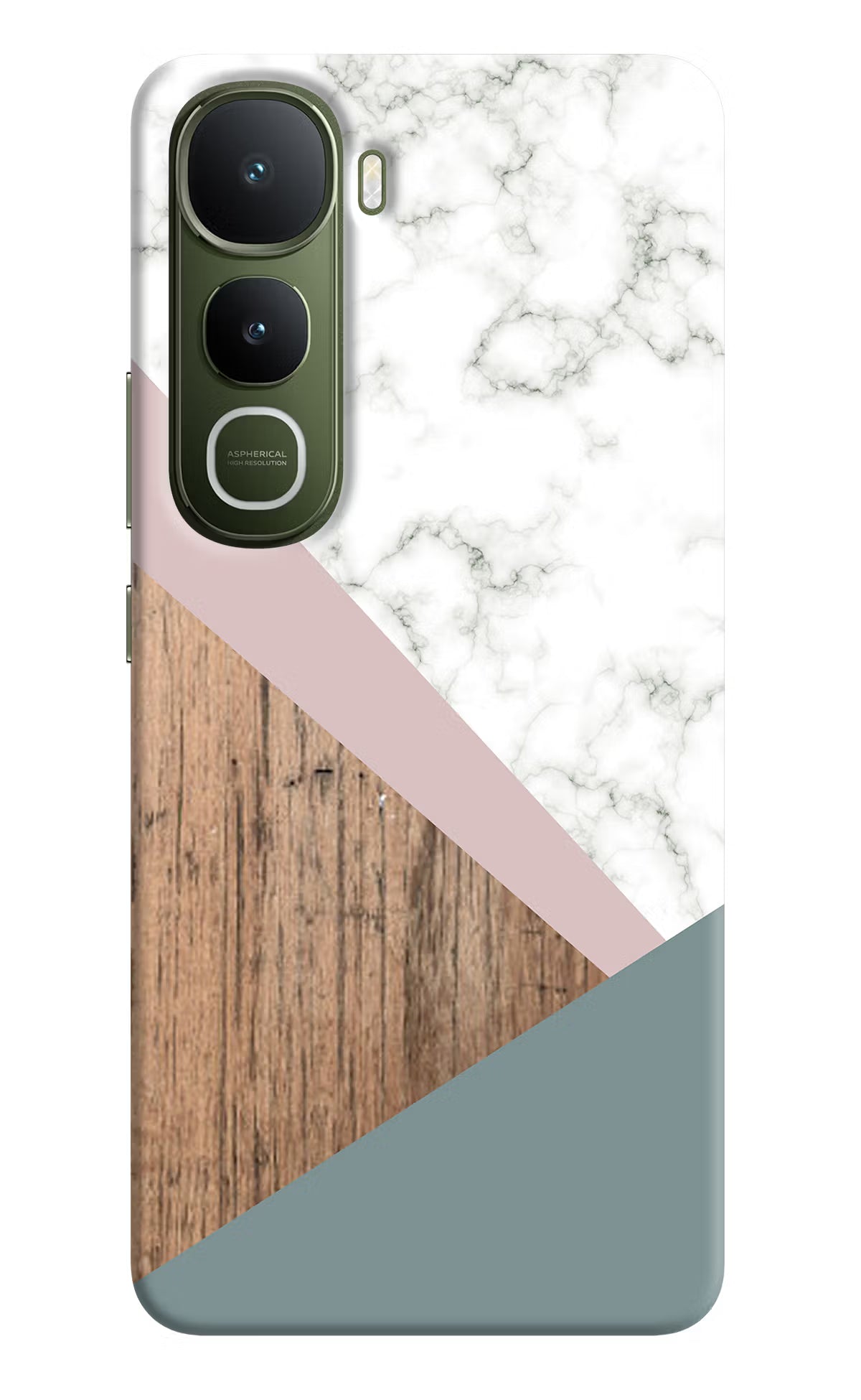 Marble wood Abstract Vivo Y400 5G Hard Case Back Cover by Casekaro